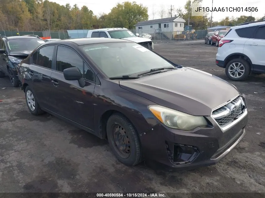 2012 Subaru Impreza 2.0I VIN: JF1GJAA61CH014506 Lot: 40590584