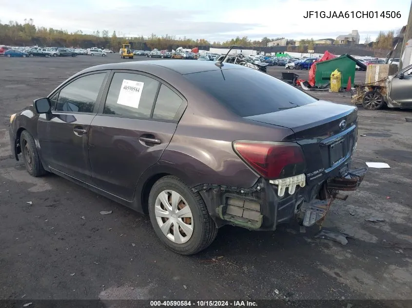 2012 Subaru Impreza 2.0I VIN: JF1GJAA61CH014506 Lot: 40590584