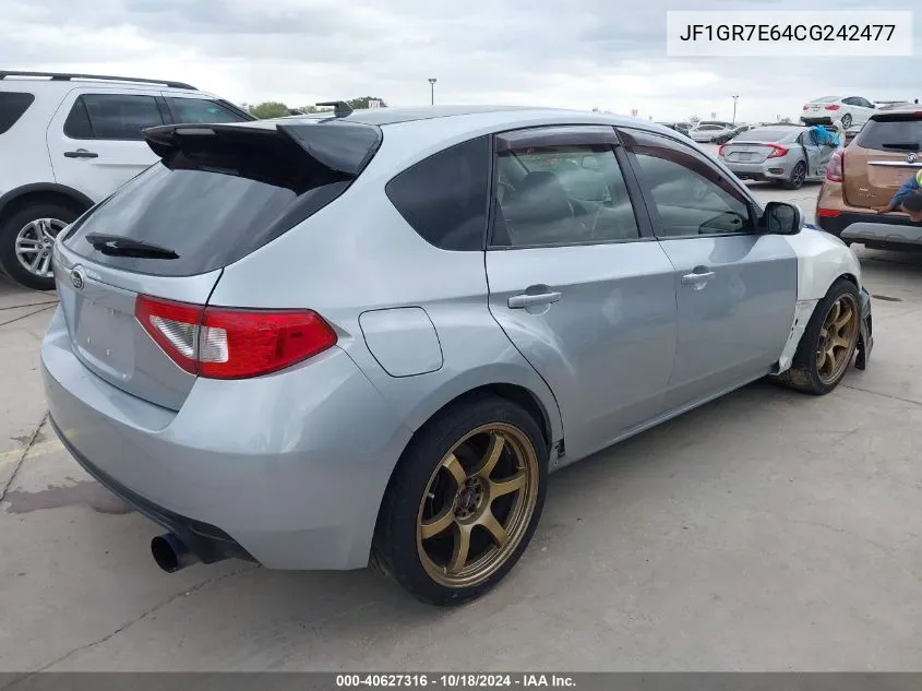 2012 Subaru Impreza Wrx VIN: JF1GR7E64CG242477 Lot: 40627316