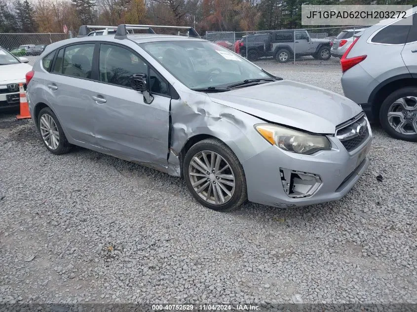 2012 Subaru Impreza 2.0I Premium VIN: JF1GPAD62CH203272 Lot: 40752529