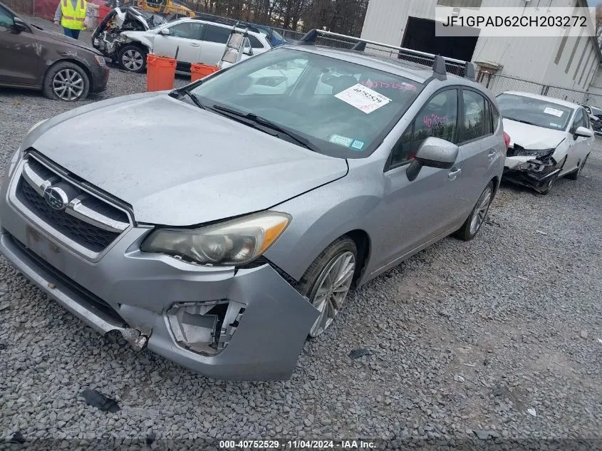 2012 Subaru Impreza 2.0I Premium VIN: JF1GPAD62CH203272 Lot: 40752529