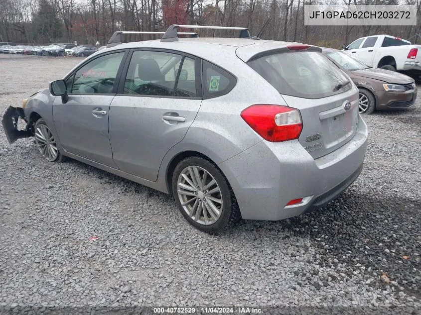 2012 Subaru Impreza 2.0I Premium VIN: JF1GPAD62CH203272 Lot: 40752529