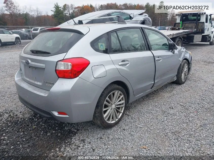 2012 Subaru Impreza 2.0I Premium VIN: JF1GPAD62CH203272 Lot: 40752529