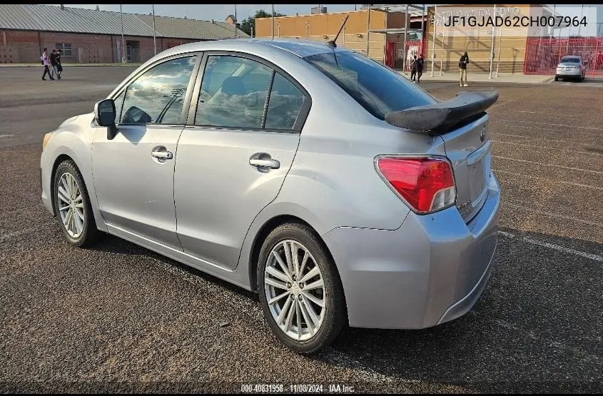 2012 Subaru Impreza 2.0I Premium VIN: JF1GJAD62CH007964 Lot: 40831958