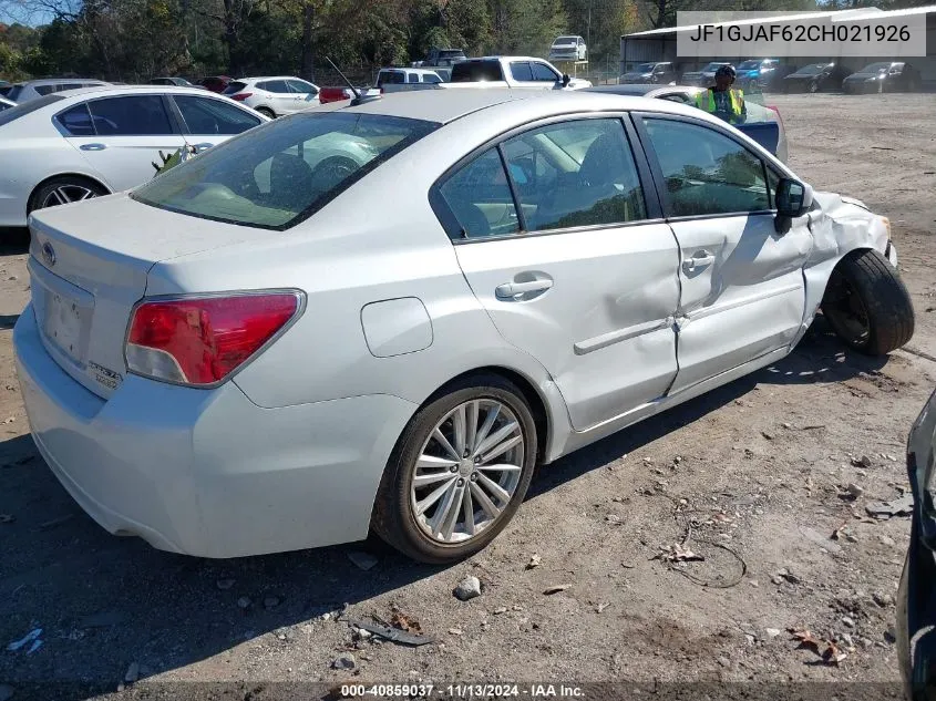 2012 Subaru Impreza 2.0I Premium VIN: JF1GJAF62CH021926 Lot: 40859037