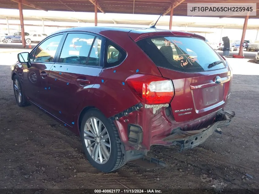 2012 Subaru Impreza 2.0I Premium VIN: JF1GPAD65CH225945 Lot: 40862177