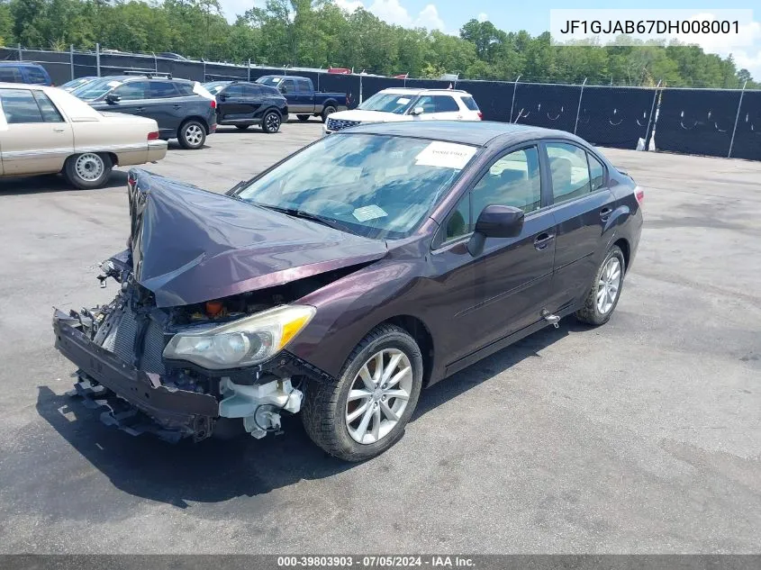 JF1GJAB67DH008001 2013 Subaru Impreza 2.0I Premium