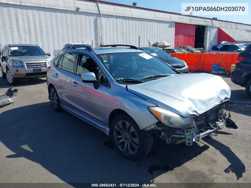 2013 Subaru Impreza 2.0I Sport Limited VIN: JF1GPAS66DH203070 Lot: 39852431