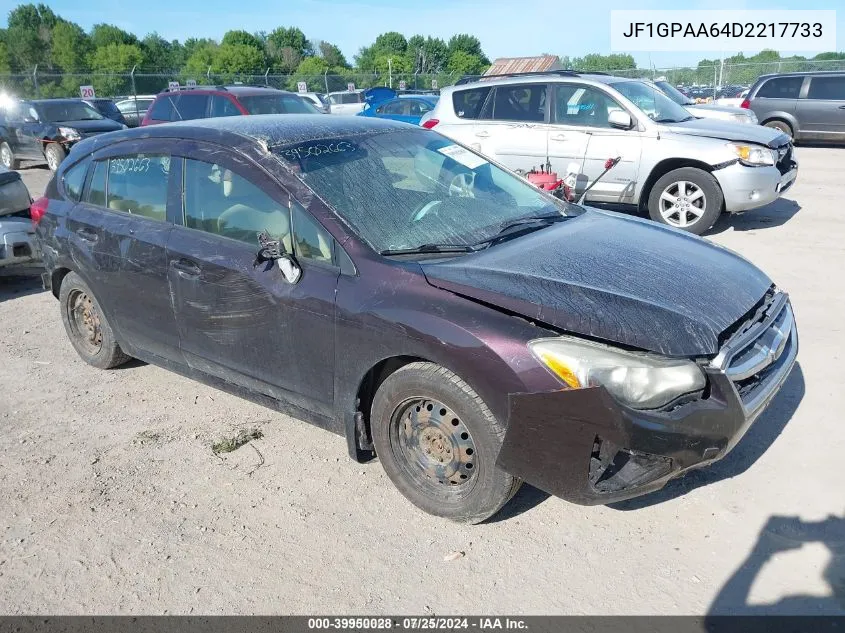 2013 Subaru Impreza 2.0I VIN: JF1GPAA64D2217733 Lot: 39950028