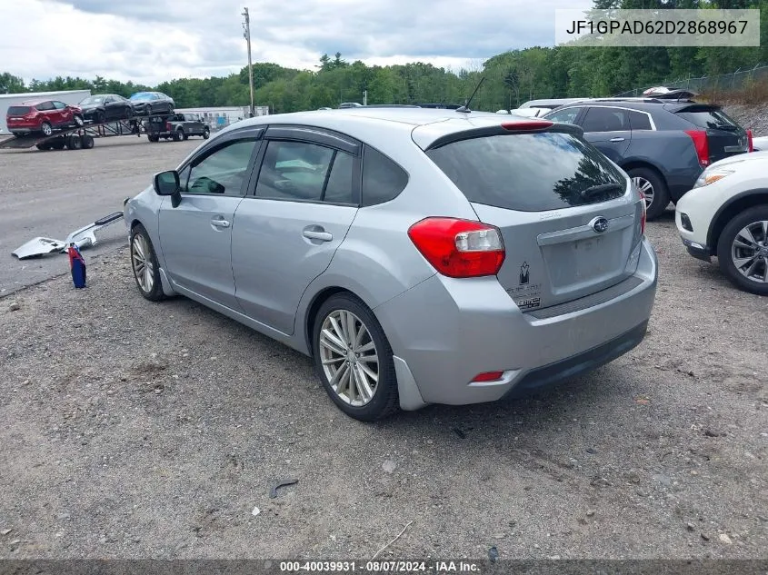 JF1GPAD62D2868967 2013 Subaru Impreza 2.0I Premium