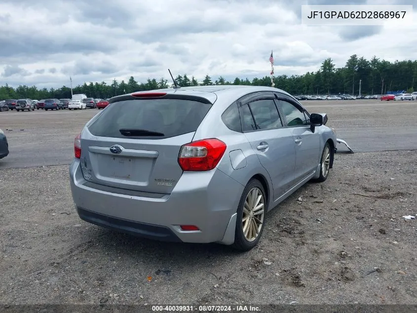 JF1GPAD62D2868967 2013 Subaru Impreza 2.0I Premium