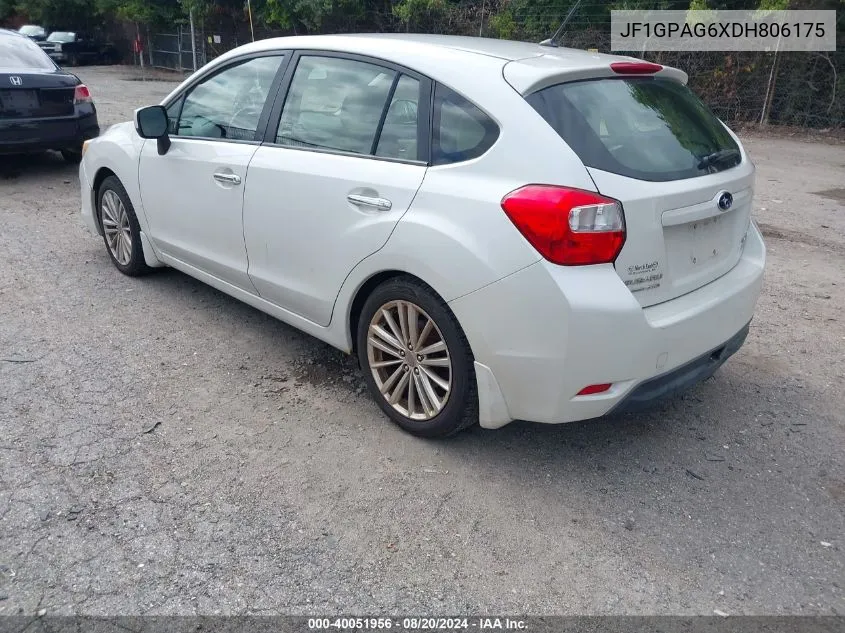 2013 Subaru Impreza 2.0I Limited VIN: JF1GPAG6XDH806175 Lot: 40051956