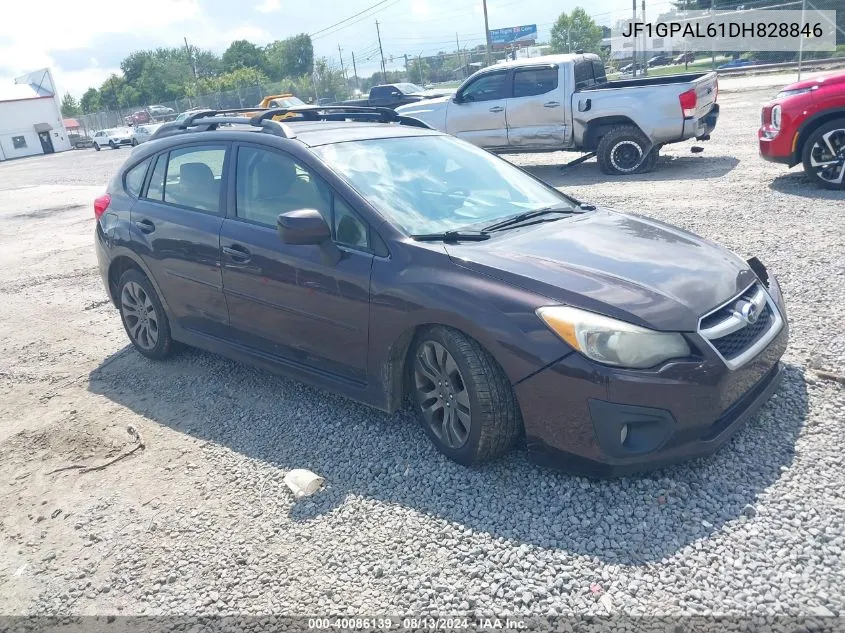 2013 Subaru Impreza 2.0I Sport Premium VIN: JF1GPAL61DH828846 Lot: 40617709