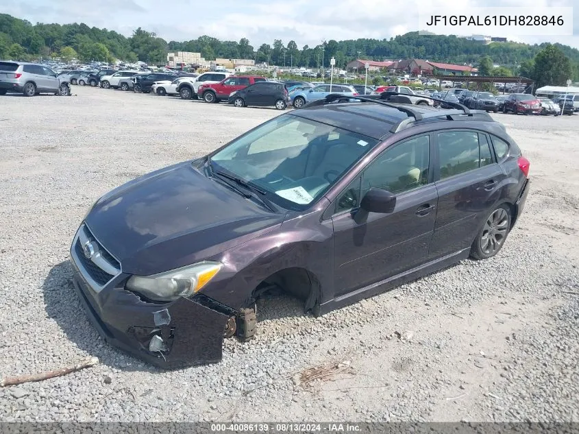 2013 Subaru Impreza 2.0I Sport Premium VIN: JF1GPAL61DH828846 Lot: 40617709