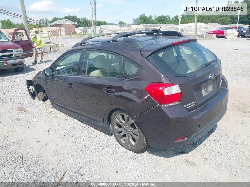 2013 Subaru Impreza 2.0I Sport Premium VIN: JF1GPAL61DH828846 Lot: 40086139