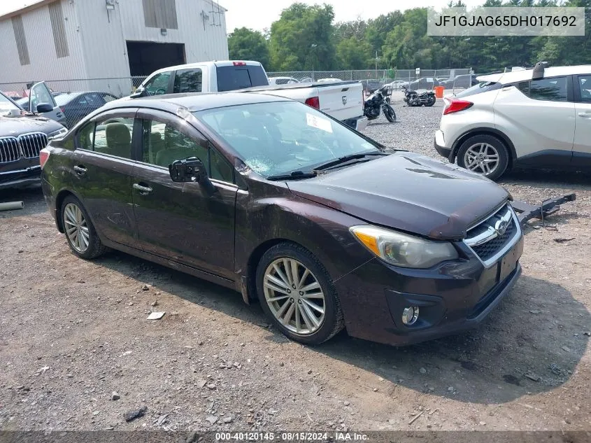 2013 Subaru Impreza 2.0I Limited VIN: JF1GJAG65DH017692 Lot: 40120145