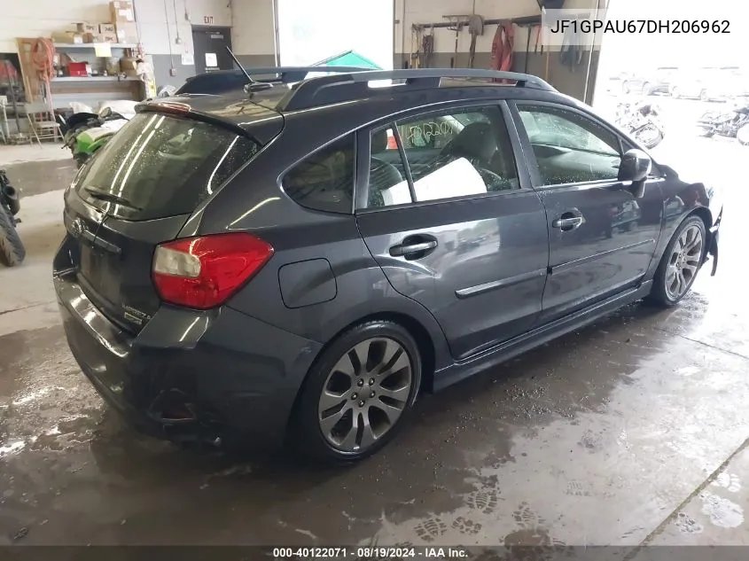 2013 Subaru Impreza 2.0I Sport Limited VIN: JF1GPAU67DH206962 Lot: 40122071