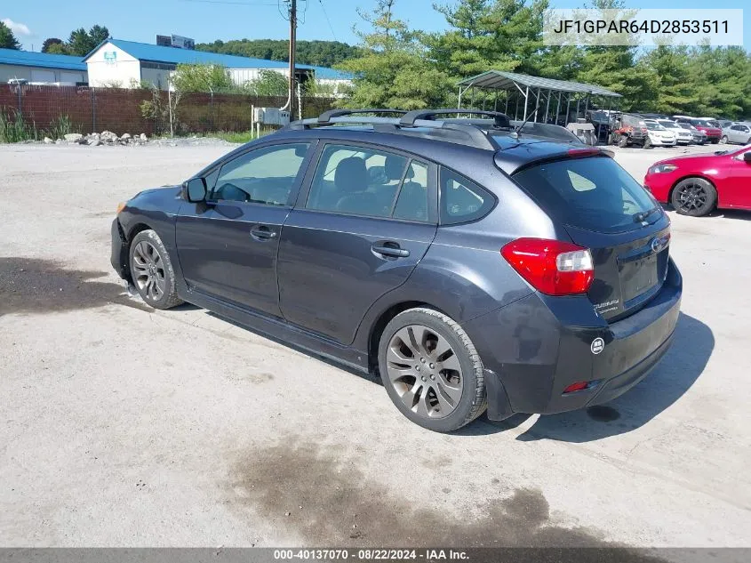 2013 Subaru Impreza 2.0I Sport Limited VIN: JF1GPAR64D2853511 Lot: 40137070