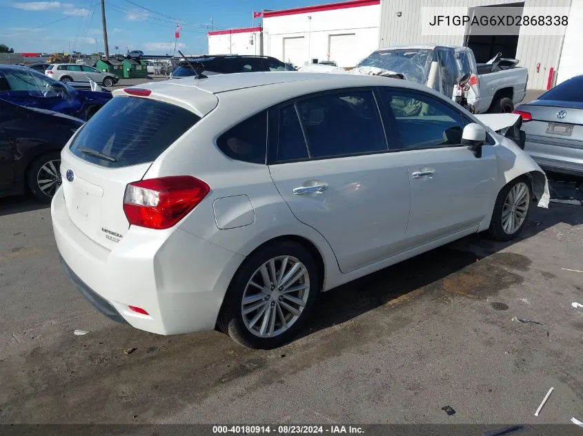 2013 Subaru Impreza 2.0I Limited VIN: JF1GPAG6XD2868338 Lot: 40180914