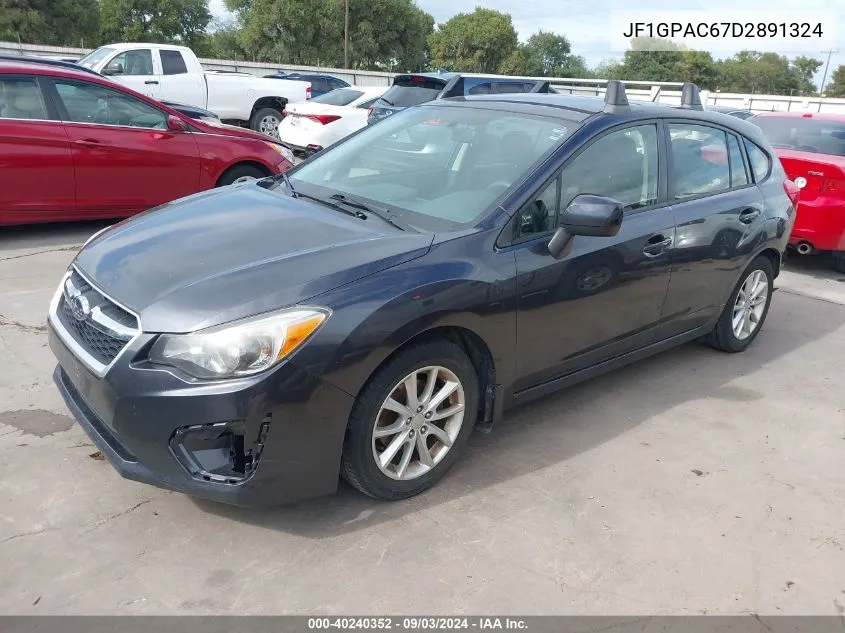 2013 Subaru Impreza 2.0I Premium VIN: JF1GPAC67D2891324 Lot: 40240352