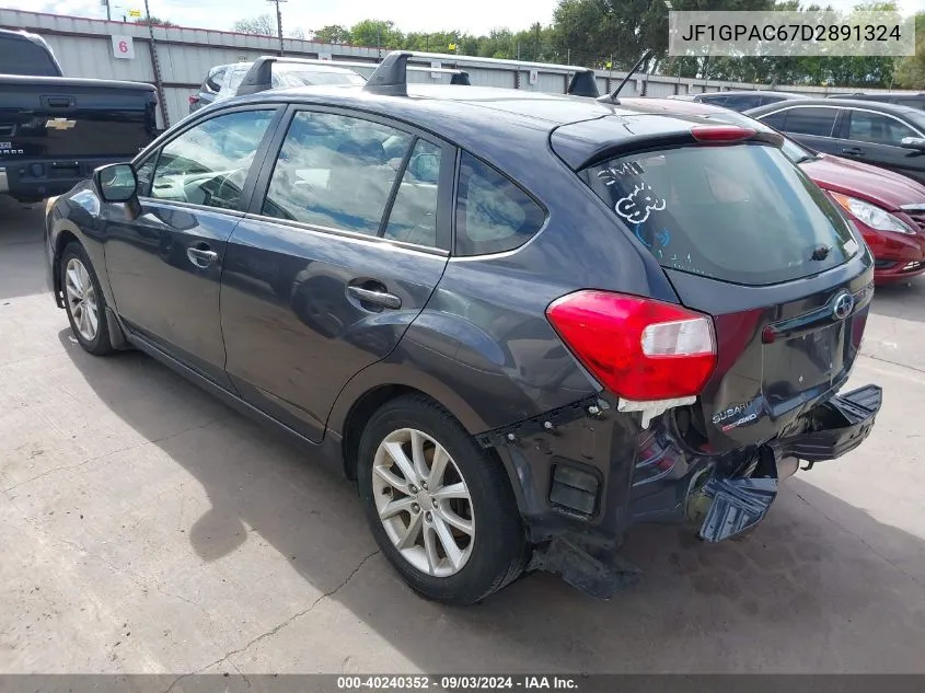 2013 Subaru Impreza 2.0I Premium VIN: JF1GPAC67D2891324 Lot: 40240352