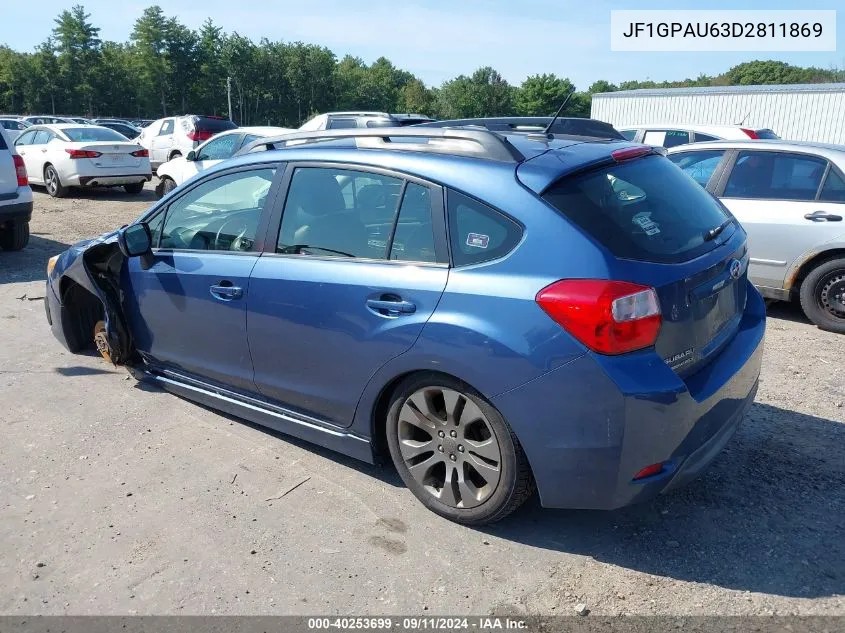 2013 Subaru Impreza Sport Limited VIN: JF1GPAU63D2811869 Lot: 40253699