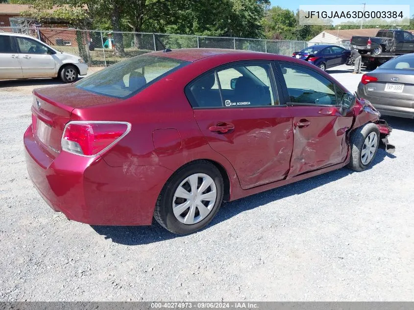 2013 Subaru Impreza 2.0I VIN: JF1GJAA63DG003384 Lot: 40274973