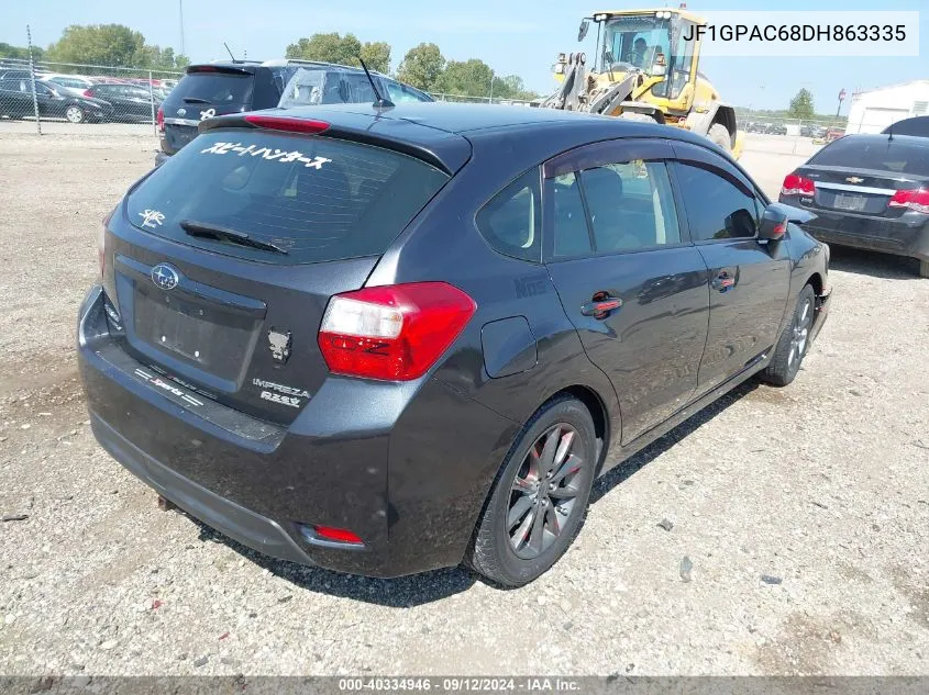 2013 Subaru Impreza 2.0I Premium VIN: JF1GPAC68DH863335 Lot: 40334946