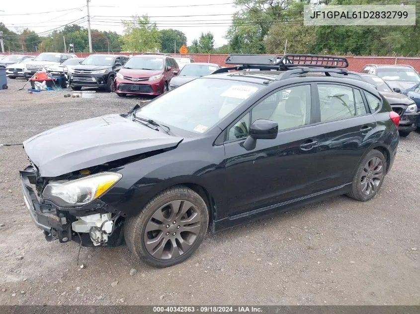 2013 Subaru Impreza 2.0I Sport Premium VIN: JF1GPAL61D2832799 Lot: 40342563