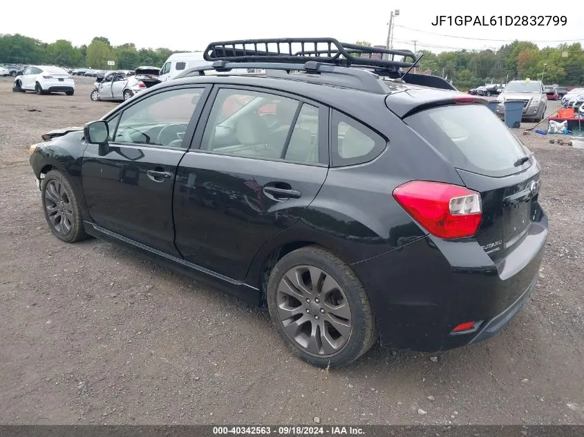 2013 Subaru Impreza 2.0I Sport Premium VIN: JF1GPAL61D2832799 Lot: 40342563