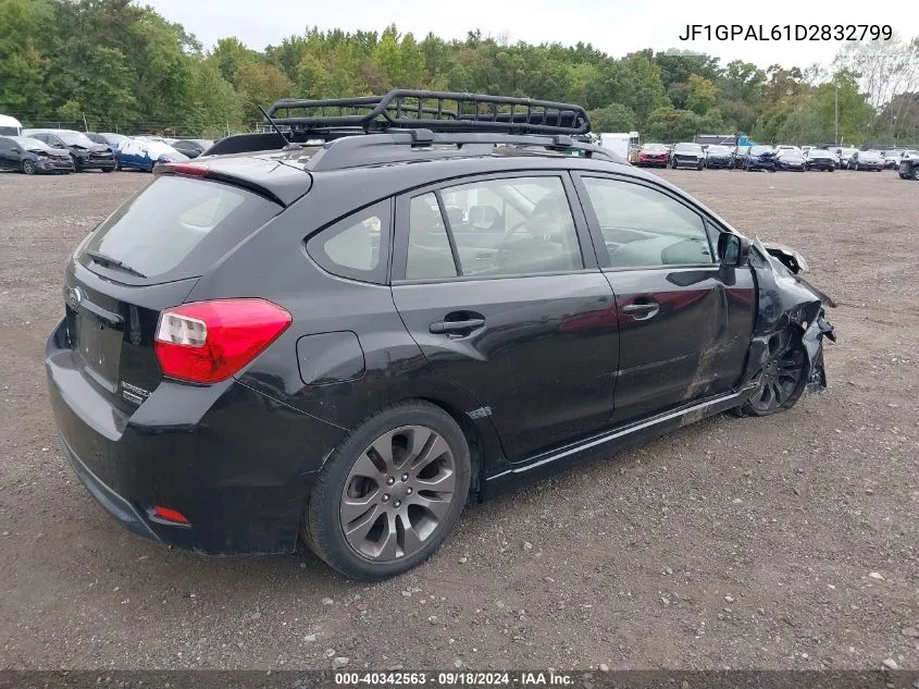 2013 Subaru Impreza 2.0I Sport Premium VIN: JF1GPAL61D2832799 Lot: 40342563