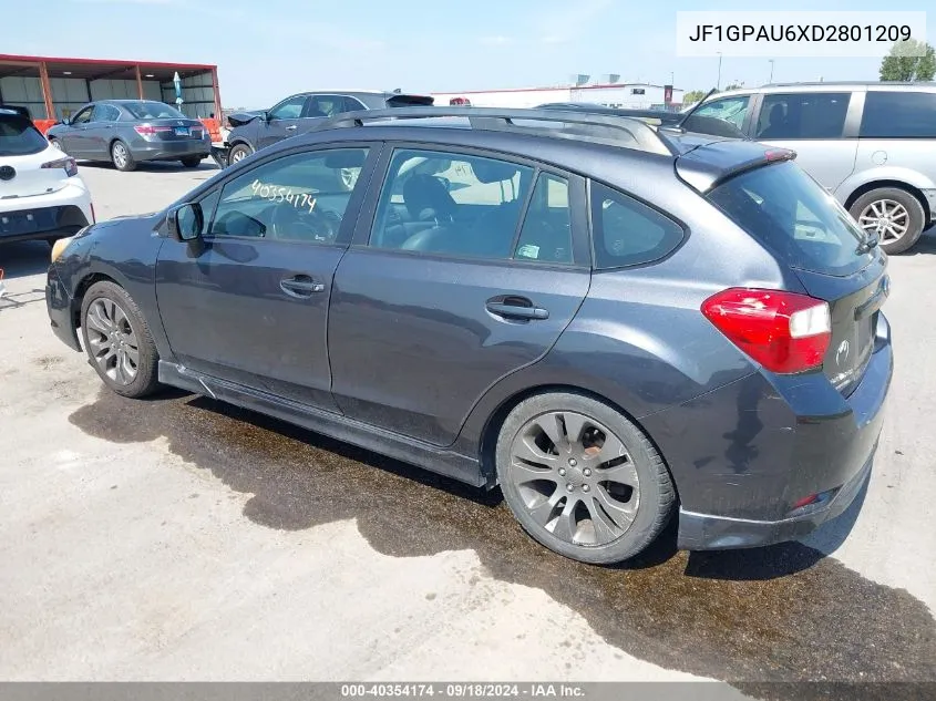 2013 Subaru Impreza 2.0I Sport Limited VIN: JF1GPAU6XD2801209 Lot: 40354174