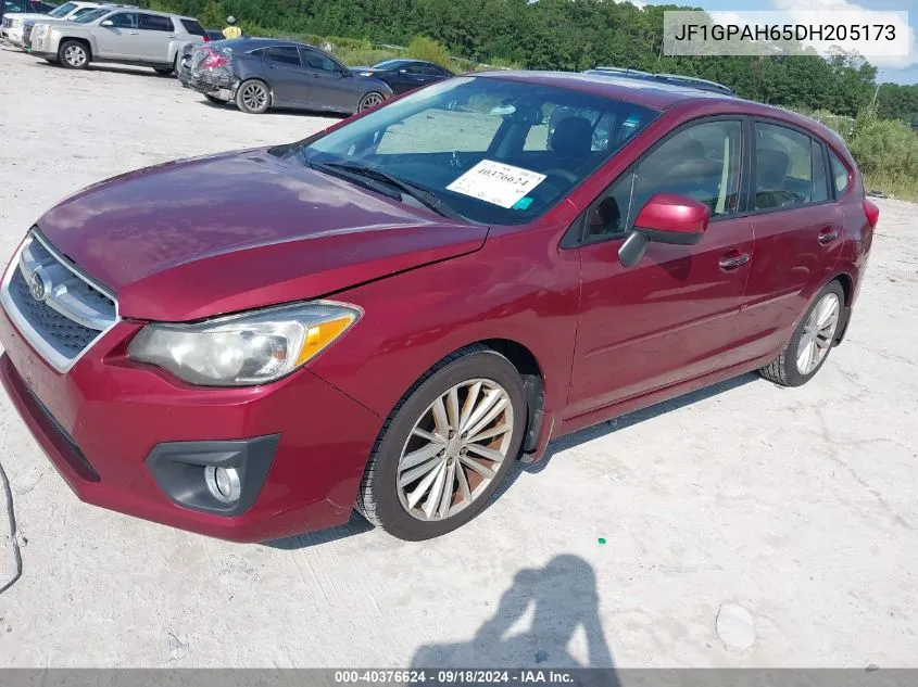 2013 Subaru Impreza 2.0I Limited VIN: JF1GPAH65DH205173 Lot: 40376624