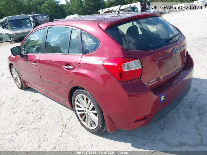 2013 Subaru Impreza 2.0I Limited VIN: JF1GPAH65DH205173 Lot: 40376624