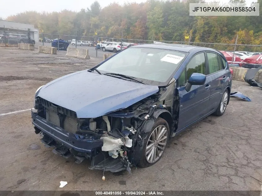 2013 Subaru Impreza 2.0I Limited VIN: JF1GPAK60DH858504 Lot: 40491055