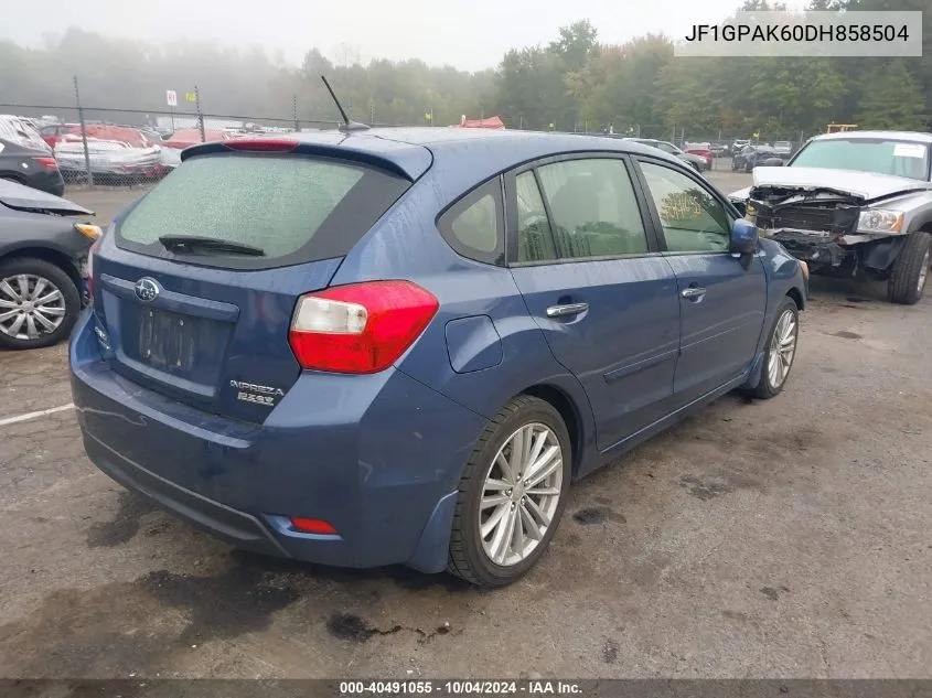 2013 Subaru Impreza 2.0I Limited VIN: JF1GPAK60DH858504 Lot: 40491055