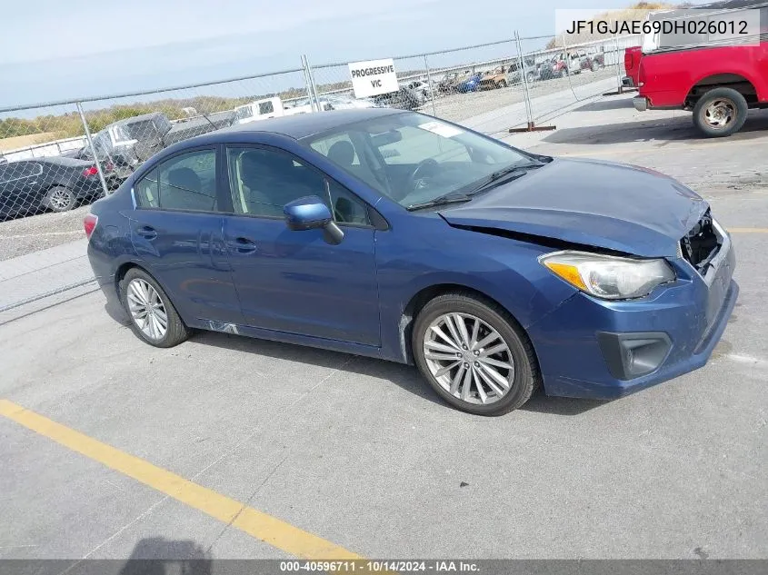 2013 Subaru Impreza 2.0I Premium VIN: JF1GJAE69DH026012 Lot: 40596711