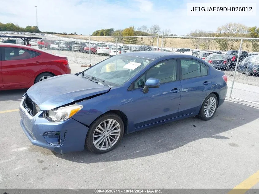 2013 Subaru Impreza 2.0I Premium VIN: JF1GJAE69DH026012 Lot: 40596711