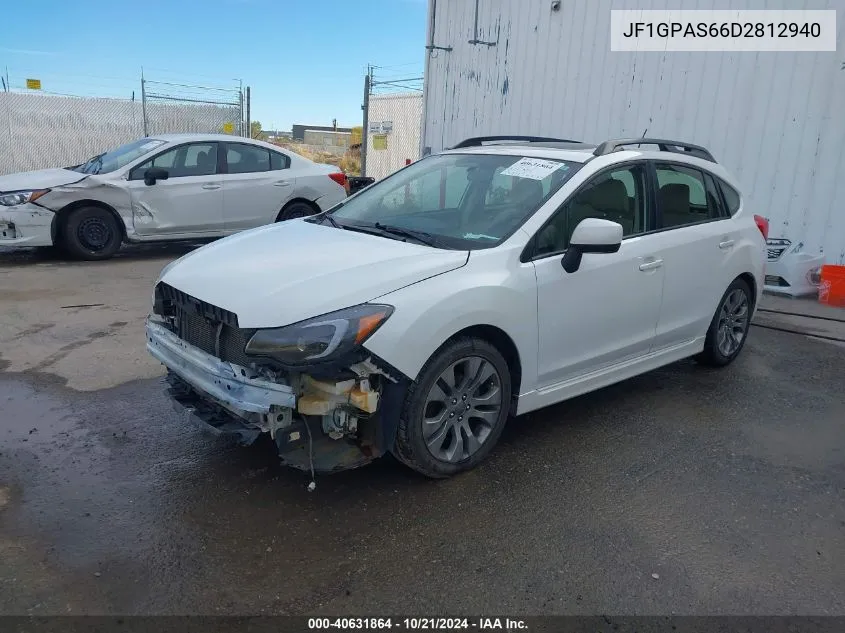 2013 Subaru Impreza 2.0I Sport Limited VIN: JF1GPAS66D2812940 Lot: 40631864