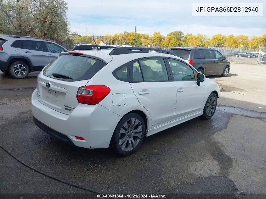 2013 Subaru Impreza 2.0I Sport Limited VIN: JF1GPAS66D2812940 Lot: 40631864