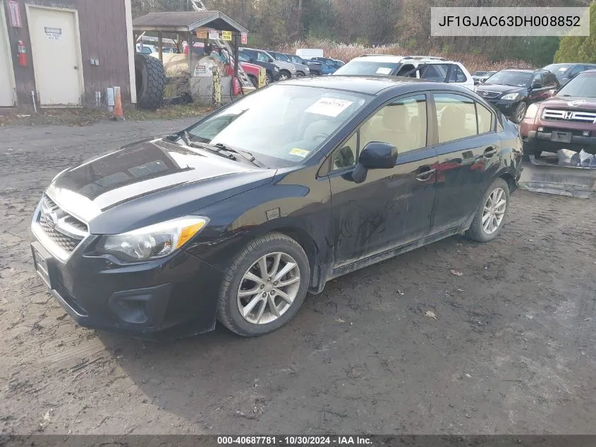 2013 Subaru Impreza 2.0I Premium VIN: JF1GJAC63DH008852 Lot: 40687781