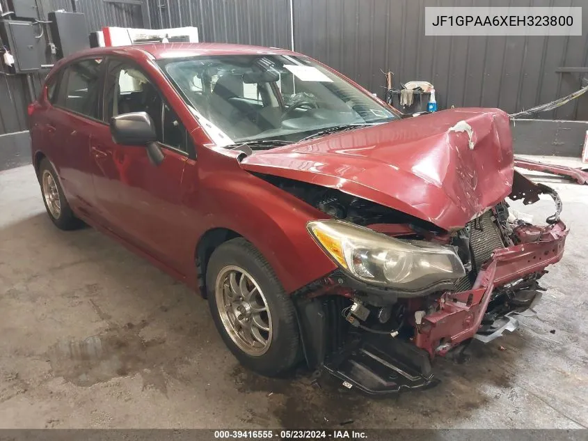 2014 Subaru Impreza 2.0I VIN: JF1GPAA6XEH323800 Lot: 39416555