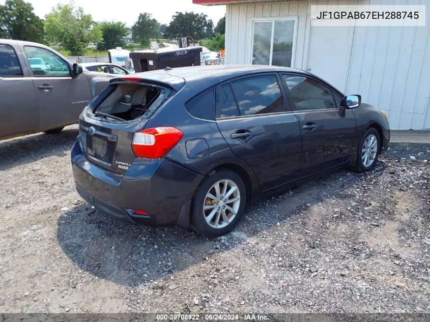 2014 Subaru Impreza 2.0I Premium VIN: JF1GPAB67EH288745 Lot: 39708922