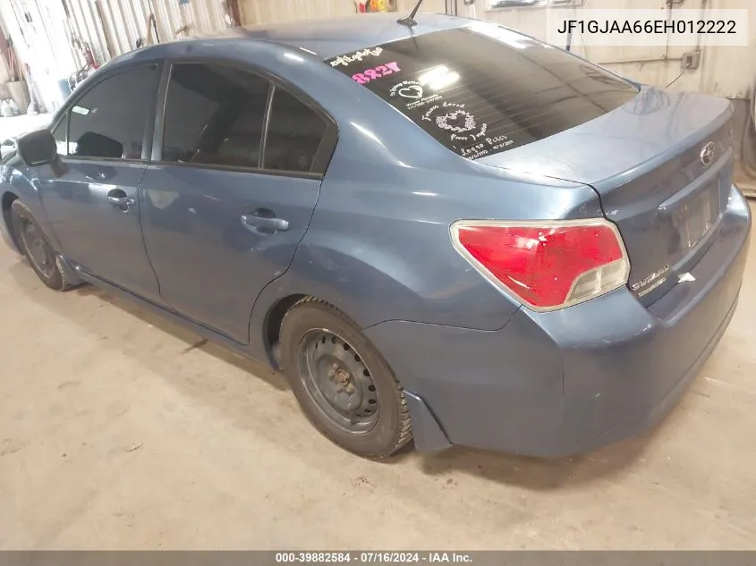 2014 Subaru Impreza 2.0I VIN: JF1GJAA66EH012222 Lot: 39882584