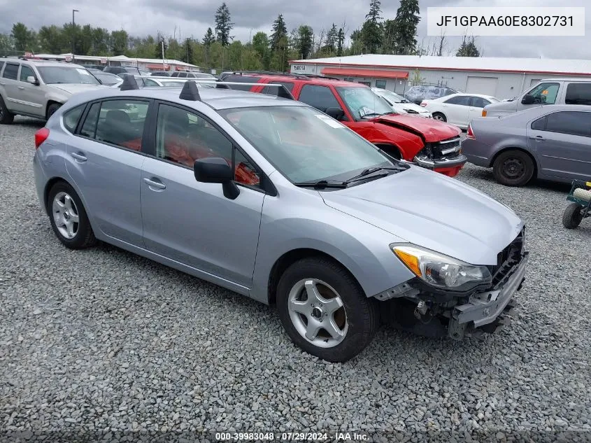 2014 Subaru Impreza 2.0I VIN: JF1GPAA60E8302731 Lot: 39983048