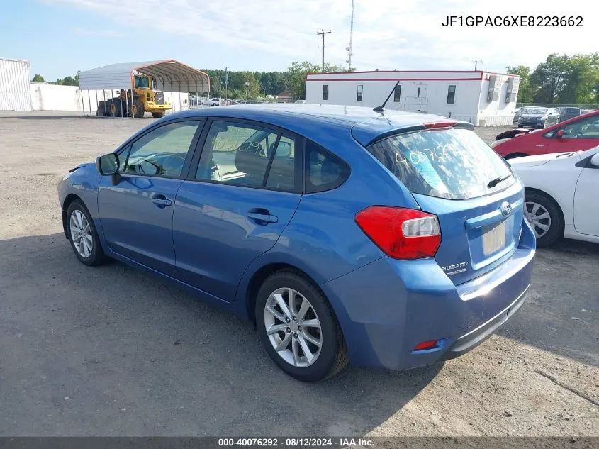 2014 Subaru Impreza 2.0I Premium VIN: JF1GPAC6XE8223662 Lot: 40076292