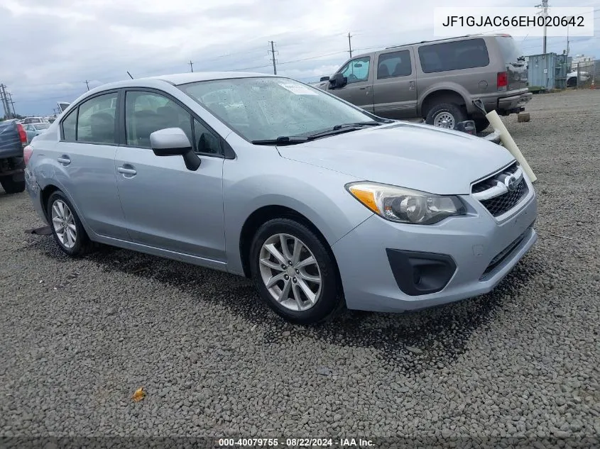 2014 Subaru Impreza 2.0I Premium VIN: JF1GJAC66EH020642 Lot: 40079755