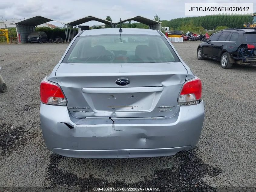 2014 Subaru Impreza 2.0I Premium VIN: JF1GJAC66EH020642 Lot: 40079755