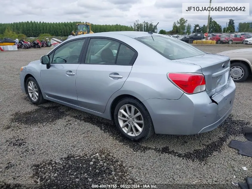 2014 Subaru Impreza 2.0I Premium VIN: JF1GJAC66EH020642 Lot: 40079755