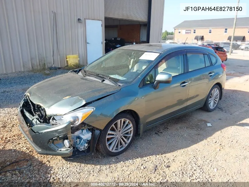 JF1GPAH64E8278150 2014 Subaru Impreza 2.0I Limited